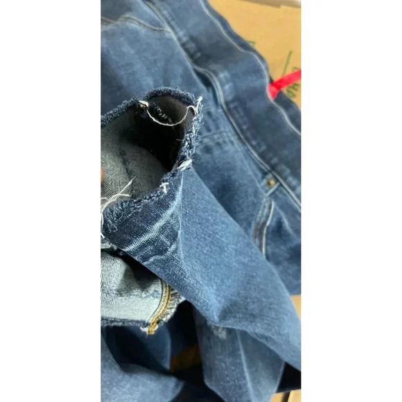 Spanx Womens Pull On Distressed Ankle Skinny Denim Jegging Jeans Blue Sz M/M - Picture 8 of 11